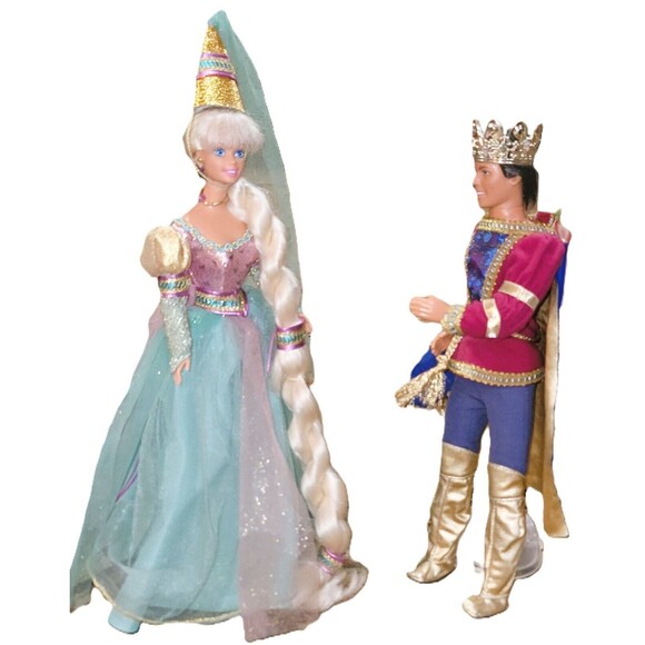 Barbie Rapunzel 1994 Mattel #13016 Collector Series  1st Edition MINT VTG +Stand - Picture 3 of 16